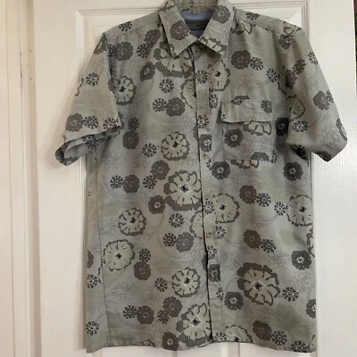 Concept Surf Men's Medium Short Sleeve Hawaiian Shirt Gray EUC - Image 1 of 4