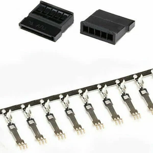 SATA 5P Plugs Housing/Single Layer Plated Crimp Terminals Power Supply Connector - Picture 1 of 5
