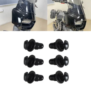 6Pcs Black T25 Front Fairing Windscreen Bolts Screw For Harley MEM7371 7391 7401 - Picture 1 of 10