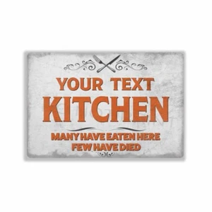 Personalizado Muchos Han Comido Pocos Han Murido Rústico Sobre Blanco METAL SIGNO o CALCOMANÍA - Imagen 1 de 12