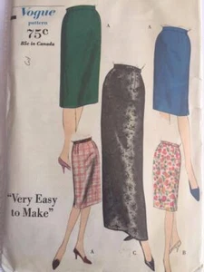 Vogue Sewing Pattern 5376 Misses Skirt Vintage Cut Waist 26 Hip 36 - Picture 1 of 3