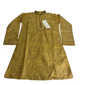 Kora Kids by Nilesh Mitesh Embroidered Kurta Long Sleeve Button Dress - Picture 1 of 4