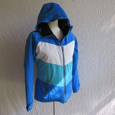 Obermeyer Womens Ski Jacket Size 4 11140 Color block Blue White Soft Shell Small - Image 1 of 4