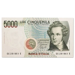 Italie - billet 5000 lire 1992 Vincenzo Bellini émission 10/09/1992 NEUF P.111c - Imagen 1 de 2