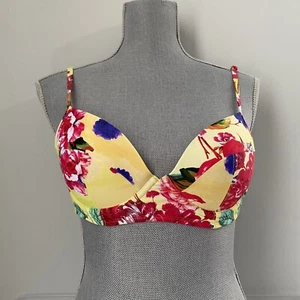 Women’s Floral Push Up Wired Bikini Top Tie Back size S - Picture 1 of 3