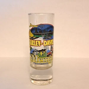 Vintage Harley-Davidson, Memphis, Tennessee 4 Zoll großes Schnapsglas - Bild 1 von 6