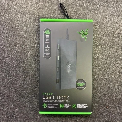 Razer USB C Dock - 11-in-1 Multiport Adapter (Black) New Sealed! - Image 1 of 1