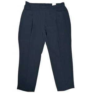 Chico's Womens Soft Woven Pull-On Tapered Ankle Pants Size 3.5 Navy Ultimate Fit - Picture 1 of 9