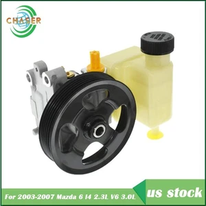 Power Steering Pump w/ Pulley w/ Reservoir for 2006-2007 MazdaSpeed 6 l4 2.3L - Picture 1 of 9