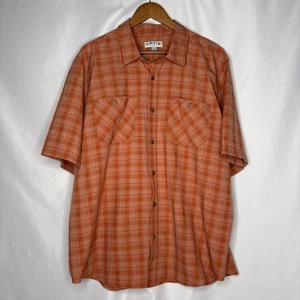 Orvis Classic Collection XXL Button Down Orange Plaid Shirt Logo - Picture 1 of 7