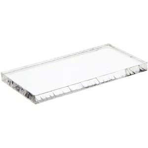 Plymor Clear Acrylic Rectangular Display Base, 3" W x 1.5" D x 0.25" H - Picture 1 of 1