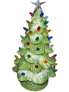 Keramik Weihnachtsbaum Nostalgie Stil mit Kunststoffkugeln Vintage. Ohne Sockel - Bild 1 von 7