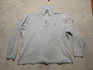 Polo Ralph Lauren Estate Rib 1/4 Zip Mockneck Pullover Herren Gr. XXL meliert grau  - Bild 1 von 11