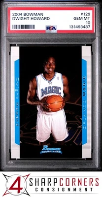 2004 BOWMAN #129 DWIGHT HOWARD RC MAGIC HOF PSA 10 - Image 1 of 3