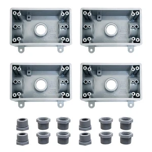 Single-Gang electrica Outlet Box,Suitable 1/2-Inch or 3/4-Inch Electrical Con... - Picture 1 of 6