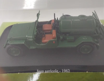 HACHETTE 1/43 1962 JEEP AGRICOLE SPRAYER CONVERSION GREEN NEW IN PACK - Image 1 of 4
