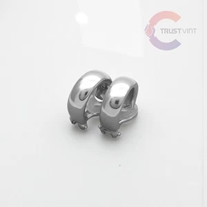 Tiffany & Co. Hoop Clip-On Earrings Silver SV925 Vintage Jewelry from Japan - Picture 1 of 5