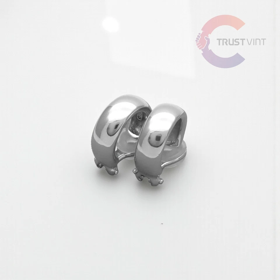 Tiffany & Co. Hoop Clip-On Earrings Silver SV925 Vintage Jewelry from Japan - Image 1 of 4