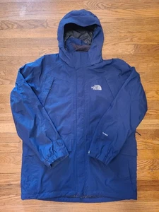 The North Face HyVent Jacket Mens XL Navy Blue with Hood - Picture 1 of 13