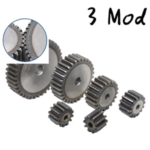3 Modul Steel Spur Gears Pinion Gear Thick 30mm 10-60 Teeth For 3D CNC - Picture 1 of 6