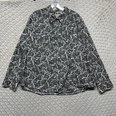 Camisa Roper Western Mujer Talla 2X Estampado Cachemira Perla A Presión Manga Larga Tono Blusa Foto 1 de 4