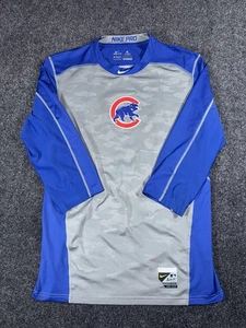 Nike Pro Dri-Fit Chicago Cubs MLB Auténtica Colección Camisa Gris Azul Para Hombre’s M  - Imagen 1 de 7