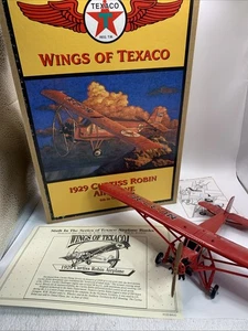 1998 ERTL WINGS OF TEXACO #6 1929 CURTISS ROBIN PLANE AIRPLANE COLLECTOR BANK - Picture 1 of 24