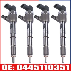 4 Pack 0445110351 Injektor Fiat Peugeot Opel 1.3 CDTI Multijet Einspritzdüse - Picture 1 of 11