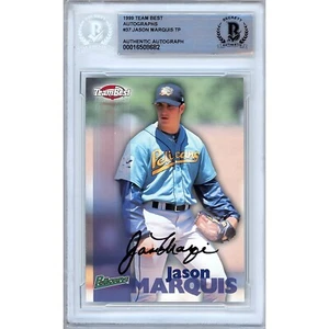 1999 Team Best #37 Jason Marquis Signed Card AUTO RC Beckett BAS Slabbed Braves - Picture 1 of 5