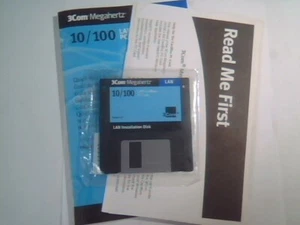 User's Manual + floppy disk - 3Com Megahertz 10/100 LAN CardBus PC Card - Picture 1 of 3