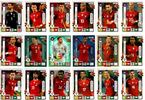 PORTUGAL TEAM CARDS 18/18 FULL SET! - PANINI FIFA WC 2018 - CRISTIANO RONALDO - Picture 1 of 15