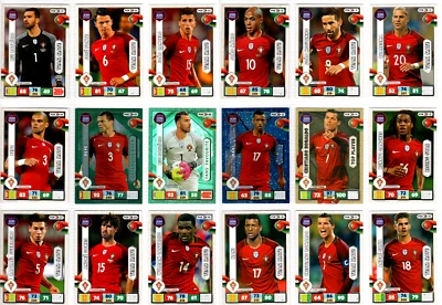 PORTUGAL TEAM CARDS 18/18 FULL SET! - PANINI FIFA WC 2018 - CRISTIANO RONALDO - Image 1 of 4