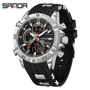 SANDA Men's Creative Sports Waterproof Night glow Multifunctional Wristwatches - Picture 1 of 18