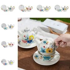 3Pcs/Set European Style Floral Porcelain Tea Set Tea Cup and Plate Set  Adults