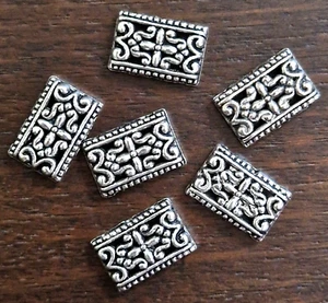 50 x Tibetan Bali Filigree Connector Bead 11.5mm x 17mm (B20) - Picture 1 of 1