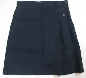 LANDS END Classic Navy School Uniform A-line Below Knee Skirt Girls 10 NEW - Picture 1 of 5