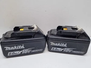 Makita 18v 6AH Battery x2 BL1860B - Used + Genuine - Picture 1 of 8