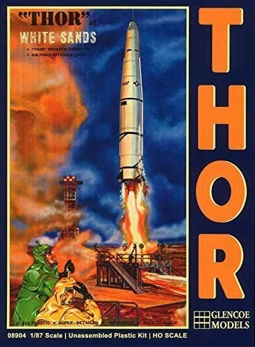  #8904 GLENCOE ADAMS1/87  SCALE THOR ROCKET PLASTIC MODEL KIT NEW IN BOX - Image 1 of 1