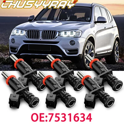X6 nuevos inyectores de combustible de actualización para BMW 525XI L6 2006 2007 3,0 L #7531634 Foto 1 de 4