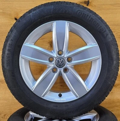 4x 15 Zoll original VW Polo 2G AW 2G0071495 Corvara Alufelgen Winterreifen - Bild 1 von 4