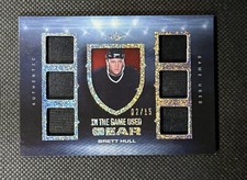 2022-23 BRETT HULL Short Print /15 Leaf in the Game Used Jersey Swatches SSP