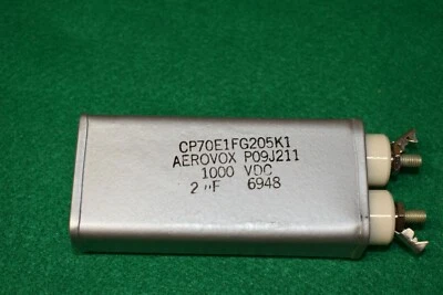 Filtro de lata de aceite Aerovox AVX 2.0 uF 1000 Vdc nuevo en caja condensador no polarizado  Foto 1 de 4