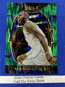 2022-23 #26 Lebron James Panini Select Concourse Green Shock Prizm Lakers - Imagen 1 de 2