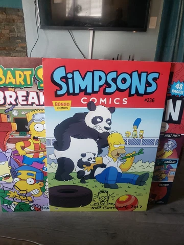 Matt Groening Signed Simpsons Posters SDCC Bongo All 3 posters Cover