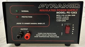 12VDC CB RADIO Zasilacz -UŻYWANY- Zasilacz piramidowy - Model: PS-12KX 13.8VDC - Zdjęcie 1 z 3