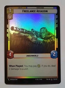 STAR WARS UNLIMITED TWI #212 FREELANCE ASSASSIN COMMON UNIT FOIL - Picture 1 of 2