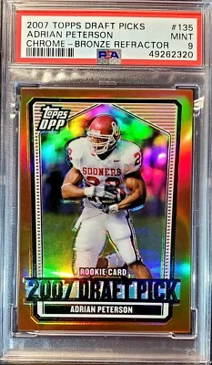 2007 Topps. Adrian Peterson. BRONZE REFRACTOR (112/250) RC. PSA 9 (POP 1)HOC85🔥 - Image 1 of 2