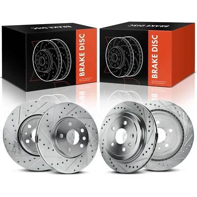 4 rotores de freno delanteros y traseros perforados para Chevrolet Camaro 2010-2015 V6 3,6 L Foto 1 de 4