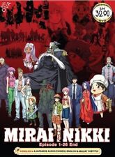 DVD Anime Mirai Nikki (The Future Diary) Complete Series (1-26 End) Angielski Dub
