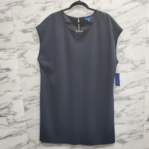 Apt 9 Dress Women Plus Size 2X Black Sleeveless Keyhole Neck Knee Length Comfort - Picture 1 of 12